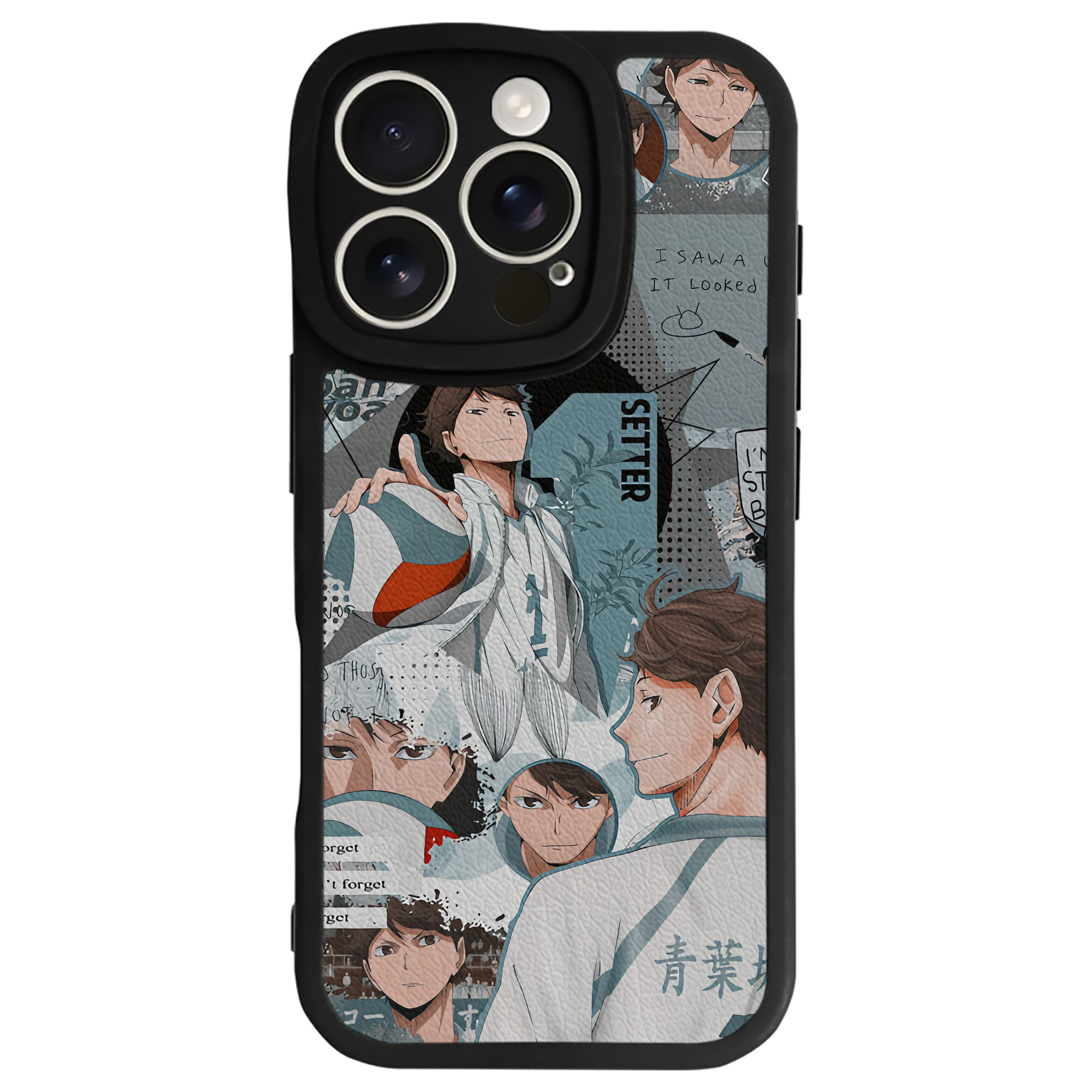 （画像用） ハイキュー!! Haikyu!! 【iPhone 16シリーズ対応】シリコンスマホケース（レザー調） 材質：シリコン
